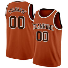 Load image into Gallery viewer, Custom Texas Orange Brown-White Authentic Basketball Jersey