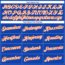 Load image into Gallery viewer, Custom Thunder Blue White-Orange Performance T-Shirt