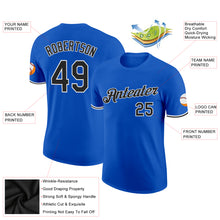 Load image into Gallery viewer, Custom Thunder Blue Black-White Performance T-Shirt