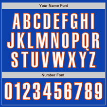 Load image into Gallery viewer, Custom Thunder Blue White-Orange Authentic Baseball Jersey