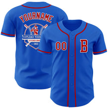 Load image into Gallery viewer, Custom Thunder Blue Red-White Authentic Baseball Jersey
