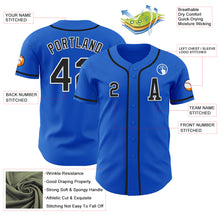 Load image into Gallery viewer, Custom Thunder Blue Black-White Authentic Baseball Jersey