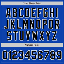 Load image into Gallery viewer, Custom Thunder Blue Black-White Authentic Baseball Jersey