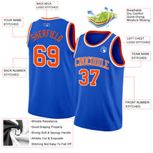 Load image into Gallery viewer, Custom Thunder Blue Orange-White Authentic Basketball Jersey