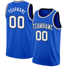 Load image into Gallery viewer, Custom Thunder Blue White-Black Authentic Basketball Jersey