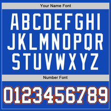 Load image into Gallery viewer, Custom Thunder Blue White Navy Orange-Gold Authentic Basketball Jersey