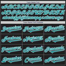 Load image into Gallery viewer, Custom Black Teal-White Authentic Two Tone Baseball Jersey