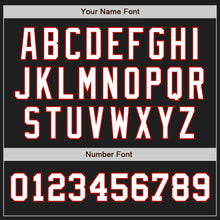 Load image into Gallery viewer, Custom Black White-Red Authentic Two Tone Baseball Jersey