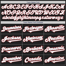 Load image into Gallery viewer, Custom Black White-Red Authentic Two Tone Baseball Jersey