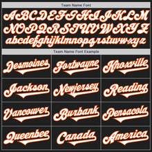 Load image into Gallery viewer, Custom Black White-Orange Authentic Two Tone Baseball Jersey