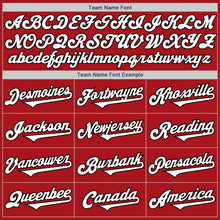 Load image into Gallery viewer, Custom Red White-Black Authentic Two Tone Baseball Jersey