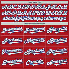 Load image into Gallery viewer, Custom Red White-Royal Authentic Two Tone Baseball Jersey