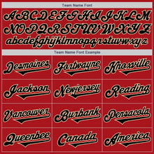 Load image into Gallery viewer, Custom Red Black-Cream Authentic Two Tone Baseball Jersey