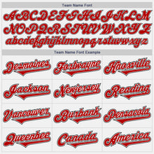 Load image into Gallery viewer, Custom White Red-Black Authentic Two Tone Baseball Jersey