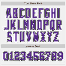 Load image into Gallery viewer, Custom White Purple-Black Authentic Two Tone Baseball Jersey