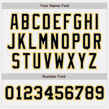 Load image into Gallery viewer, Custom White Black-Gold Authentic Two Tone Baseball Jersey