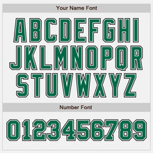Load image into Gallery viewer, Custom White Kelly Green-Black Authentic Two Tone Baseball Jersey