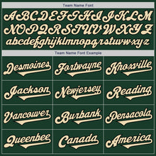 Load image into Gallery viewer, Custom Green Cream-Black Authentic Two Tone Baseball Jersey