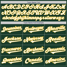 Load image into Gallery viewer, Custom Green White-Gold Authentic Two Tone Baseball Jersey
