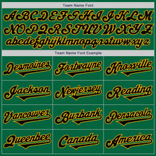 Load image into Gallery viewer, Custom Kelly Green Black-Gold Authentic Two Tone Baseball Jersey
