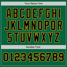 Load image into Gallery viewer, Custom Kelly Green Black-Gold Authentic Two Tone Baseball Jersey