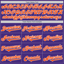 Load image into Gallery viewer, Custom Purple Orange-White Authentic Two Tone Baseball Jersey