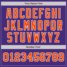 Load image into Gallery viewer, Custom Purple Orange-White Authentic Two Tone Baseball Jersey