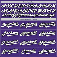Load image into Gallery viewer, Custom Purple White-Black Authentic Two Tone Baseball Jersey