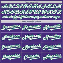 Load image into Gallery viewer, Custom Purple White-Kelly Green Authentic Two Tone Baseball Jersey