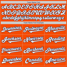 Load image into Gallery viewer, Custom Orange White-Navy Authentic Two Tone Baseball Jersey