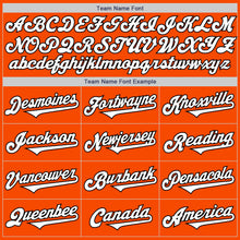 Load image into Gallery viewer, Custom Orange White-Black Authentic Two Tone Baseball Jersey