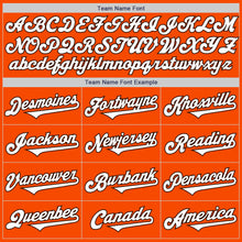 Load image into Gallery viewer, Custom Orange White-Brown Authentic Two Tone Baseball Jersey