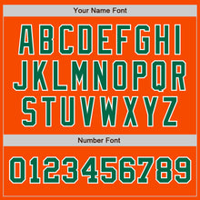 Load image into Gallery viewer, Custom Orange Kelly Green-White Authentic Two Tone Baseball Jersey