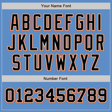 Load image into Gallery viewer, Custom Powder Blue Black-Orange Authentic Two Tone Baseball Jersey