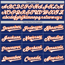Load image into Gallery viewer, Custom Royal White-Orange Authentic Two Tone Baseball Jersey