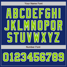 Load image into Gallery viewer, Custom Royal Neon Green-White Authentic Two Tone Baseball Jersey