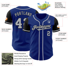 Load image into Gallery viewer, Custom Royal Gray-Black Authentic Two Tone Baseball Jersey