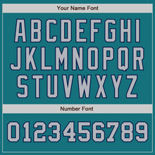 Load image into Gallery viewer, Custom Teal Gray-Navy Authentic Two Tone Baseball Jersey