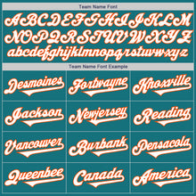Load image into Gallery viewer, Custom Teal White-Orange Authentic Two Tone Baseball Jersey