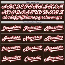 Load image into Gallery viewer, Custom Brown White-Red Authentic Two Tone Baseball Jersey