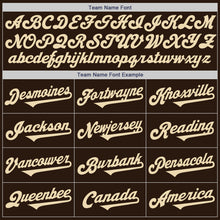 Load image into Gallery viewer, Custom Brown Gold-Cream Authentic Two Tone Baseball Jersey
