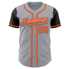 Load image into Gallery viewer, Custom Gray Orange-Black Authentic Two Tone Baseball Jersey