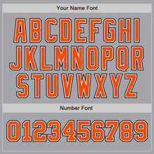 Load image into Gallery viewer, Custom Gray Orange-Black Authentic Two Tone Baseball Jersey