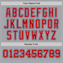 Load image into Gallery viewer, Custom Gray Red-Navy Authentic Two Tone Baseball Jersey