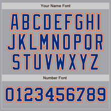 Load image into Gallery viewer, Custom Gray Royal-Orange Authentic Two Tone Baseball Jersey