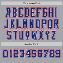 Load image into Gallery viewer, Custom Gray Royal-Red Authentic Two Tone Baseball Jersey