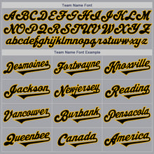Load image into Gallery viewer, Custom Gray Black-Gold Authentic Two Tone Baseball Jersey