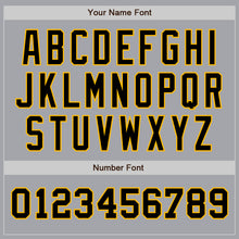 Load image into Gallery viewer, Custom Gray Black-Gold Authentic Two Tone Baseball Jersey