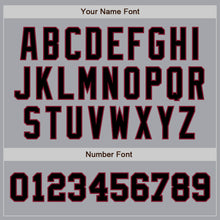 Load image into Gallery viewer, Custom Gray Black-Crimson Authentic Two Tone Baseball Jersey