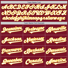 Load image into Gallery viewer, Custom Crimson White-Gold Authentic Two Tone Baseball Jersey